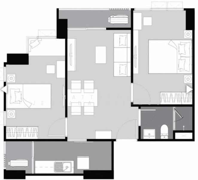 Supalai Loft Prajadhipok-Wongwian Yai, Bangkok, Prajadhipok Road, Somdet Chao Phraya, Khlong San, Bangkok, 2 Bedrooms, 54 sqm, Condo For Rent, by Nattapol Jedsadathitikul, 500418272 - DDproperty.com