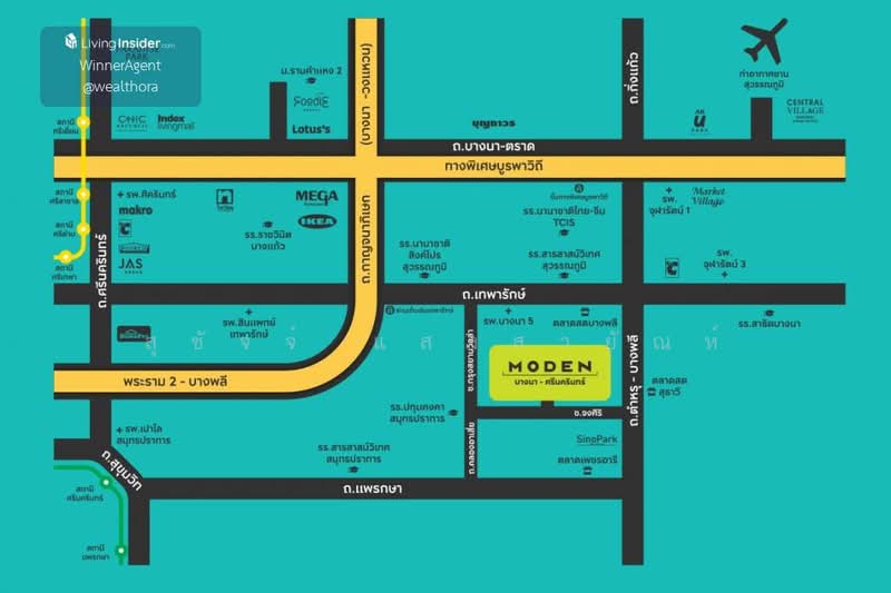 โมเดน บางนา ศรีนครินทร์, สมุทรปราการ, บางพลีใหญ่, บางพลี, สมุทรปราการ, 210 ตร.ม., บ้านเดี่ยว ให้เช่า, โดย สุชัจจ์ แสงสายัณห์, 500421007 - DDproperty.com