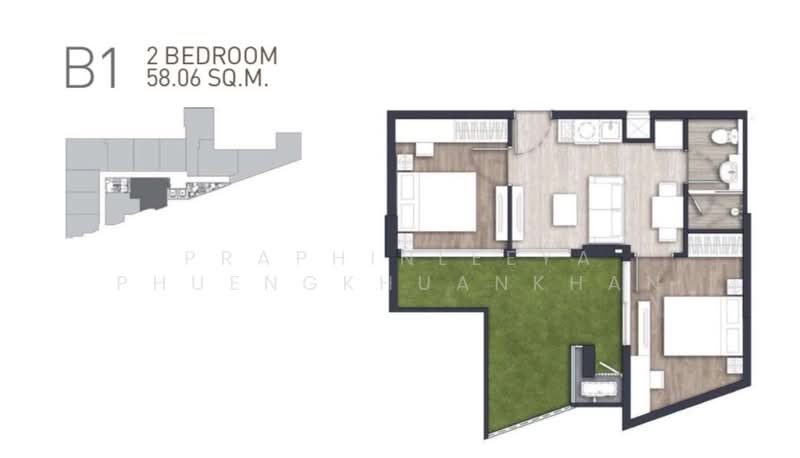 Craft Ploenchit, Bangkok, 1053 Witthayu Road, Lumphini, Pathum Wan, Bangkok, 2 Bedrooms, 58 sqm, Condo For Sale, by Praphinleeya Phuengkhuankhan, 500422607 - DDproperty.com