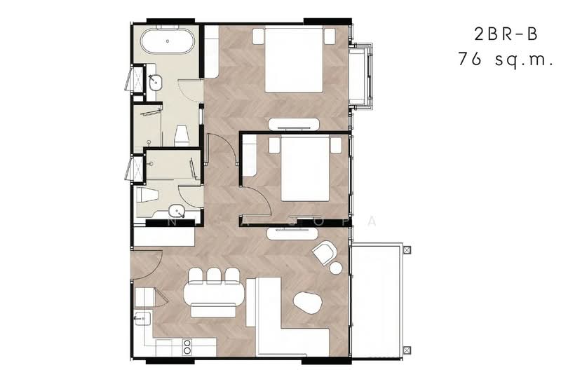 Sasara Hua Hin, Prachuap Khiri Khan, 138-2 Soi Ao Hua Don 5, Nong Kae, Hua Hin, Prachuap Khiri Khan, 2 Bedrooms, 79 sqm, Condo For Sale, by Nisa Sopa, 500423009 - DDproperty.com