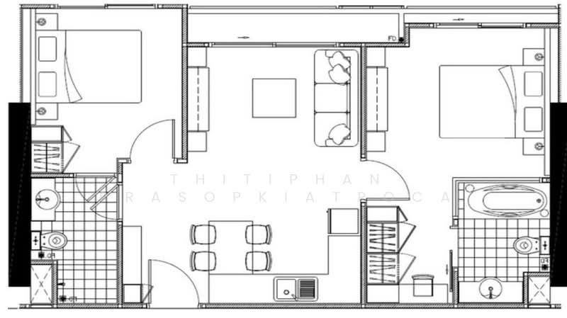 Chapter One Ratburana 33, Bangkok, Ratburana 33 Road, Rat Burana, Bangkok, 2 Bedrooms, 60 sqm, Condo For Rent, by Thitiphan Prasopkiatpoca, 500427324 - DDproperty.com