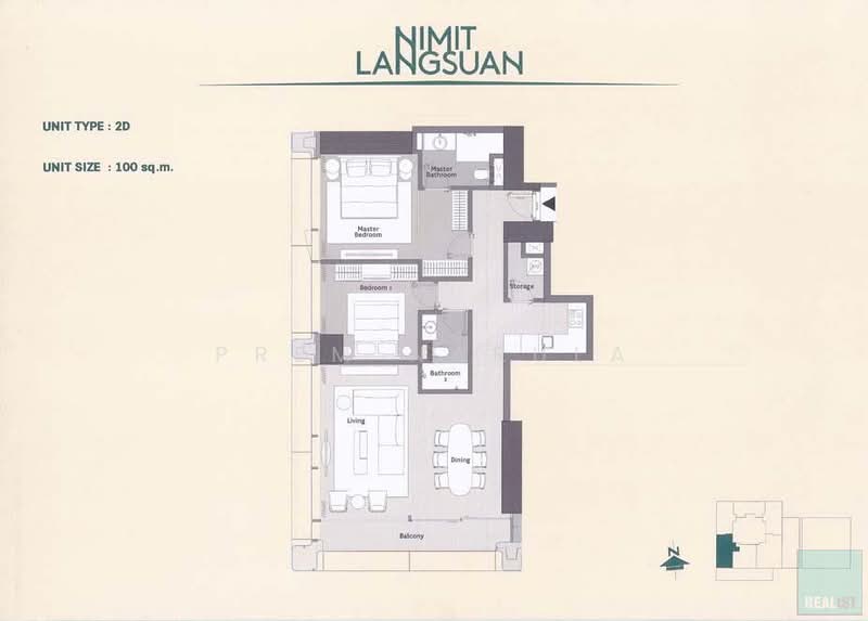 Nimit Langsuan, Bangkok, Langsuan Road, Lumphini, Pathum Wan, Bangkok, 2 Bedrooms, 100 sqm, Condo For Sale, by Prima Realty (International) Co., Ltd., 500427448 - DDproperty.com