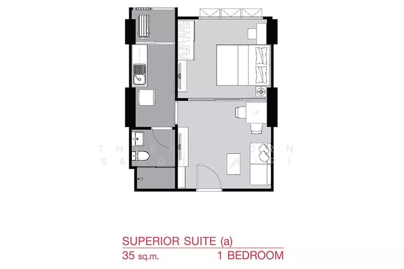 Supalai Veranda Ramkhamhaeng, Bangkok, Ramkhamhaeng Road, Hua Mak, Bang Kapi, Bangkok, 1 Bedroom, 35 sqm, Condo For Rent, by Thikhamporn Sanguansiri, 500428133 - DDproperty.com