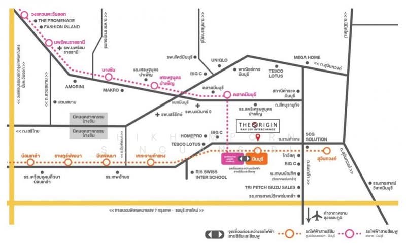 The Origin Ram 209 Interchange, Bangkok, Ramkhamhaeng Road, Min Buri, Bangkok, 1 Bedroom, 26 sqm, Condo For Rent, by Thikhamporn Sanguansiri, 500428151 - DDproperty.com