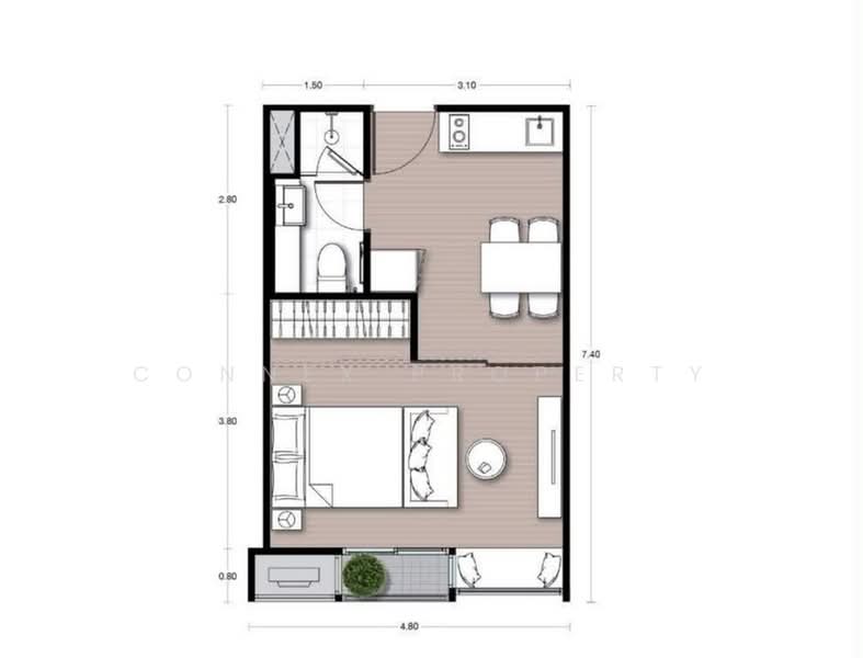Noble Form Thonglor, Bangkok, Sukhumvit 55, Khlong Tan Nua, Watthana, Bangkok, 1 Bedroom, 32 sqm, Condo For Sale, by Connex Property, 500429580 - DDproperty.com