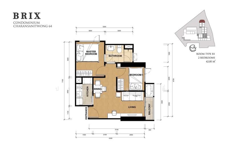 Brix Charan 64, Bangkok, 696 Charan Sanit Wong Road, Bang Yi Khan, Bang Phlat, Bangkok, 2 Bedrooms, 42 sqm, Condo For Sale, by ประเสริฐศักดิ์ นาคสกุล, 500430463 - DDproperty.com