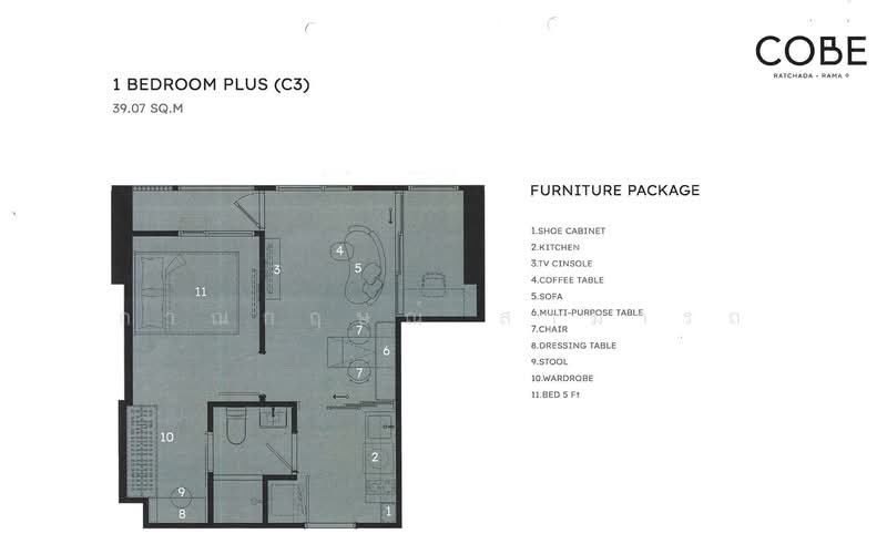 COBE Ratchada-Rama 9, Bangkok, Thiam Ruammit Road, Huai Khwang, Bangkok, 1 Bedroom, 39 sqm, Condo Option To Buy, by กาณกฤษณ์ สามารถ, 500431928 - DDproperty.com