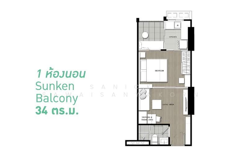 U Delight Residence Riverfront Rama 3, Bangkok, 772 Rama 3 Road, Bang Pong Pang, Yan Nawa, Bangkok, 1 Bedroom, 34 sqm, Condo For Rent, by Sanick Sawaisanyakorn, 500431965 - DDproperty.com