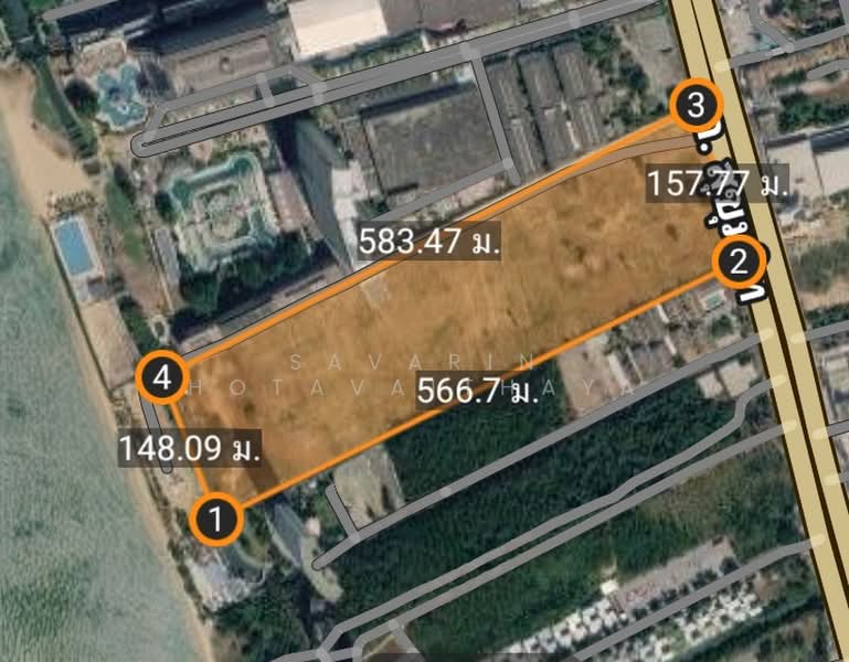 Beach front land for sale, ชลบุรี, หนองปรือ, บางละมุง, ชลบุรี, 96,000 ตร.ม., กิจการ ขาย, โดย Savarin Hotavaithaya, 500432494 - DDproperty.com