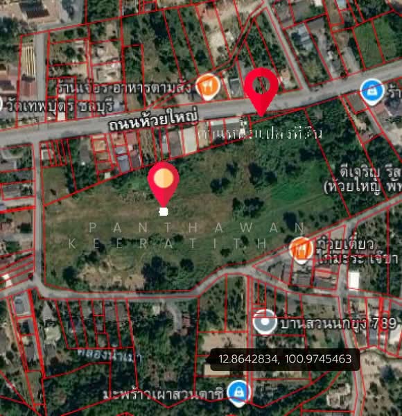 ที่ดินเปล่า แปลงใหญ่ 27 ไร่ ใกล้วัดเทพบุตร ตำบลห้วยใหญ่ บางละมุง, Chon Buri (Pattaya), Huai Yai, Bang Lamung (Pattaya), Chon Buri (Pattaya), , 44,000 sqm, Land For Rent, by Panthawan Keeratithavornanan, 500434375 - DDproperty.com