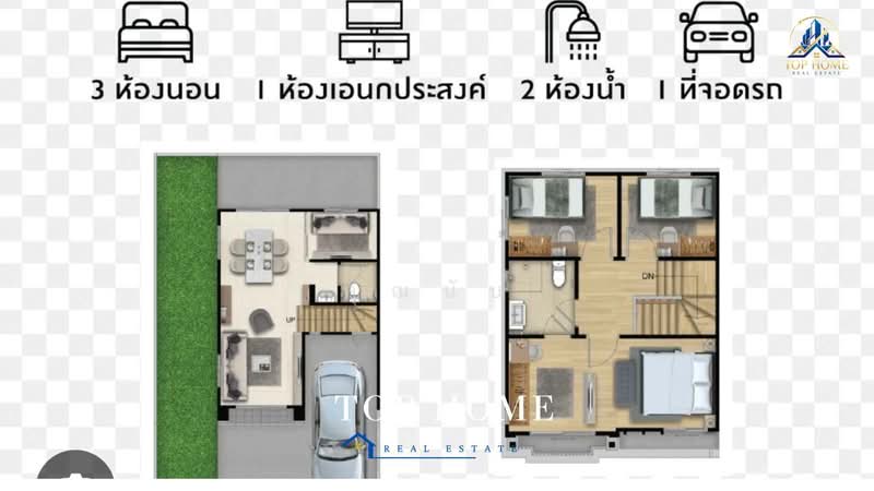 Pruksa Ville 106 Rangsit-Klong 2, Pathum Thani, Rangsit-Nakhon Nayok Road (Khlong Song section), Prachathipat, Thanyaburi, Pathum Thani, 3 Bedrooms, 102 sqm, Townhouse For Sale, by คุณนับ, 500435008 - DDproperty.com