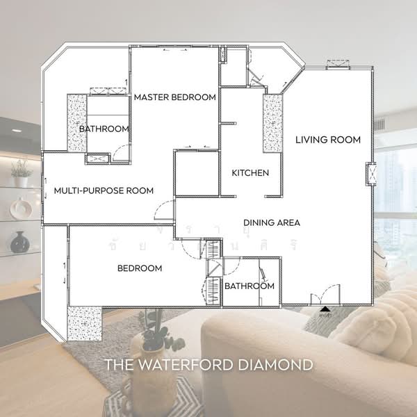 The Waterford Diamond Tower Sukhumvit, Bangkok, 758/18 Soi Sukhumvit 30/1, Sukhumvit Road, Khlong Toei, Bangkok, 2 Bedrooms, 144 sqm, Condo For Sale, by Jirayu Chaiyawattanasiri, 500435209 - DDproperty.com