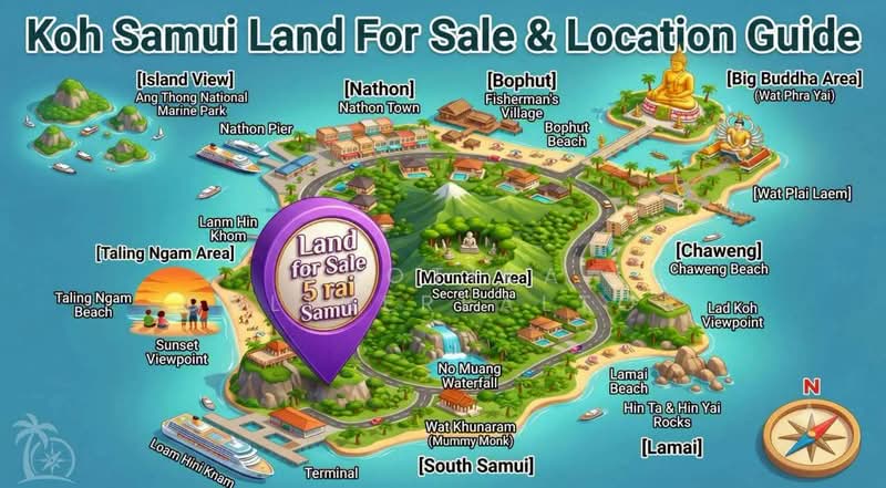 land for sale in Samui, Surat Thani, Taling Ngam, Ko Samui, Surat Thani, , 8,206 sqm, Land For Sale, by chotika onlinerealtor, 500437630 - DDproperty.com