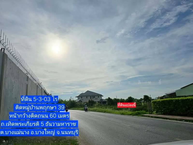 ขายที่ดินเปล่า ต.บางแม่นาง อบางใหญ่ จ.นนทบุรี, นนทบุรี, บางแม่นาง, บางใหญ่, นนทบุรี, 9,212 ตร.ม., ที่ดิน ขาย, โดย รชตวัน บุญประสิทธิ์, 500438678 - DDproperty.com
