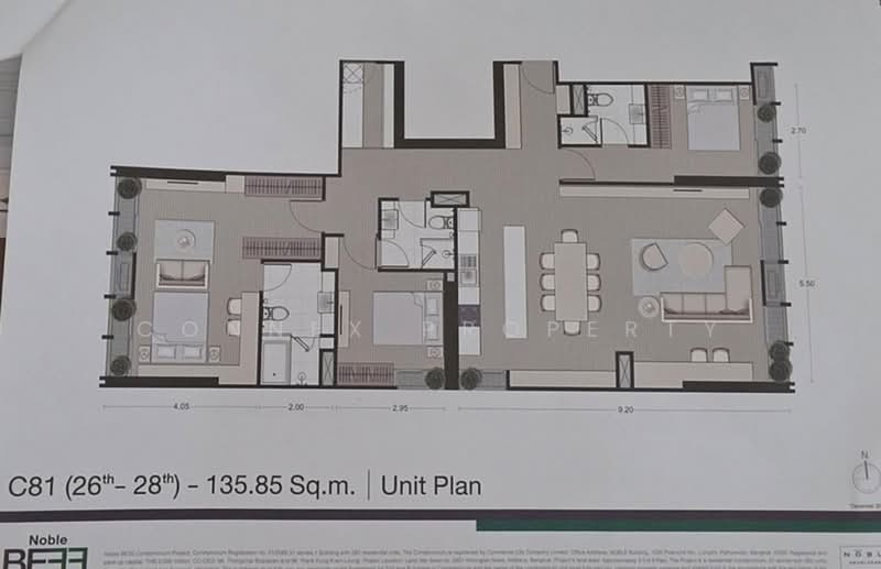 Noble BE33, Bangkok, 19 Soi Sukhumvit 33, Khlong Tan Nua, Watthana, Bangkok, 3 Bedrooms, 136 sqm, Condo For Rent, by Connex Property, 500438912 - DDproperty.com