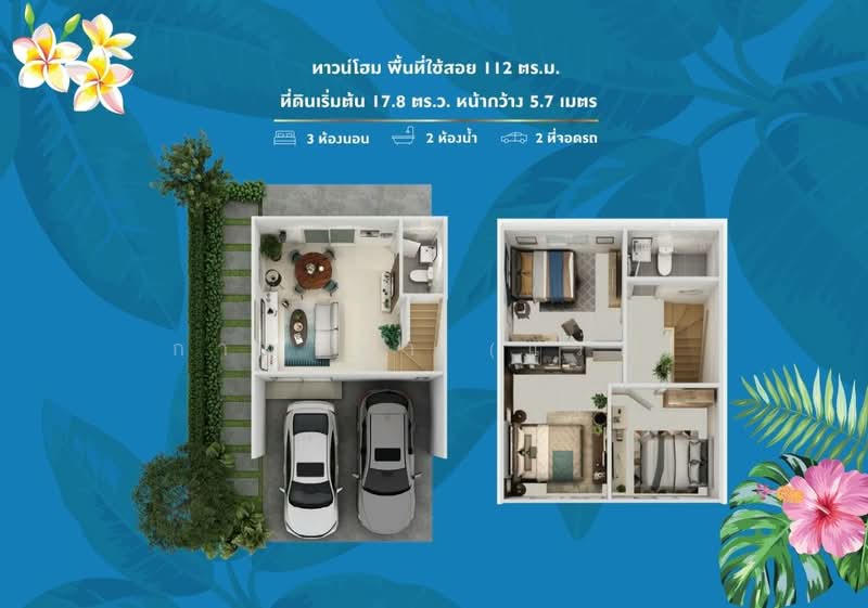 บ้านพฤกษารังสิต คลอง5, Pathum Thani, เลียบคลองห้า, Khlong Ha, Khlong Luang, Pathum Thani, 3 Bedrooms, 112 sqm, Townhouse For Sale, by กาญจนา (แว่น), 500439578 - DDproperty.com