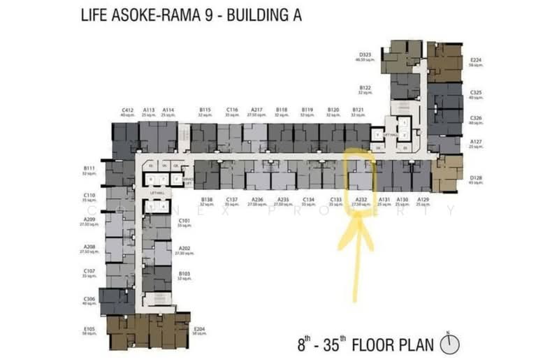 Life Asoke-Rama 9, bangkok, 626 Asoke-Dindaeng Road, Makkasan, Ratchathewi, Bangkok, Studio, 28 sqm, Condo For Sale, by Connex Property, 500439774 - DDproperty.com