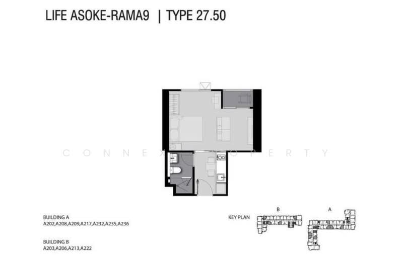 Life Asoke-Rama 9, bangkok, 626 Asoke-Dindaeng Road, Makkasan, Ratchathewi, Bangkok, Studio, 28 sqm, Condo For Sale, by Connex Property, 500439774 - DDproperty.com