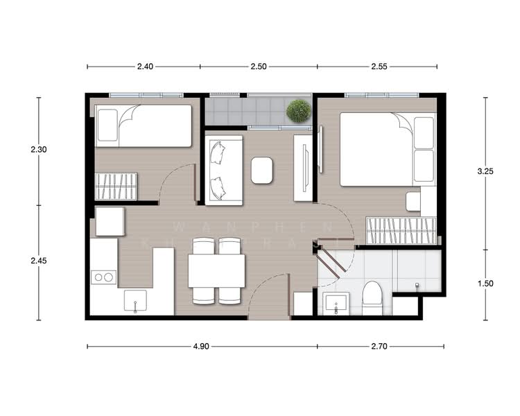 Nue Mega Plus Bangna, Samut Prakan, Bang Na-Trat Frontage Rd, Bang Kaeo, Bang Plee, Samut Prakan, 2 Bedrooms, 35 sqm, Condo For Rent, by Wanphen Khemprasit, 500440278 - DDproperty.com