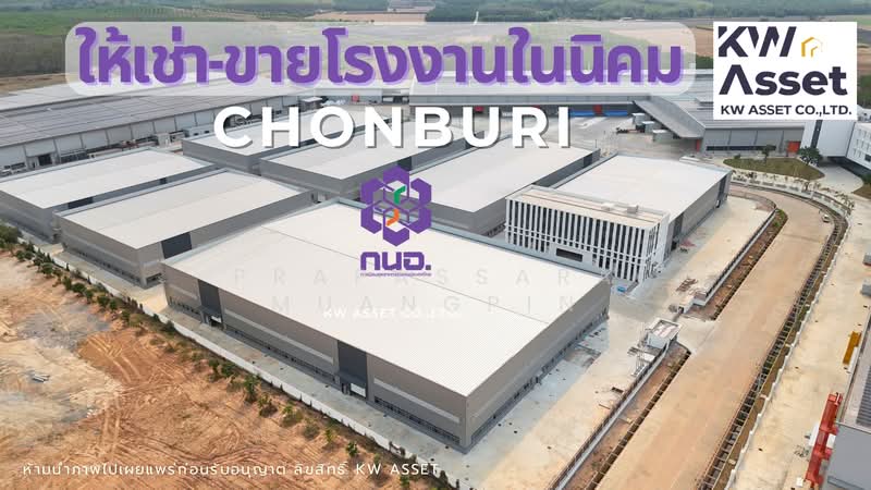 โรงงานให้เช่าในนิคมอุตสาหกรรม IEAT หนองใหญ่ จังหวัดชลบุรี 4,456 ตรม สีม่วง, Chon Buri (Pattaya), Nong Yai, Nong Yai, Chon Buri (Pattaya), , 4,456 sqm, Warehouse/Factory For Rent, by Prapassara Muangpin, 500443557 - DDproperty.com