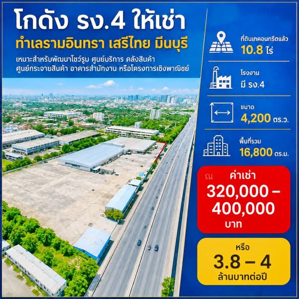 ไม่พบโครงการ, Bangkok, เสรีไทย, Min Buri, Bangkok, , 172,080 sqm, Land For Rent, by ณัฐพงศ์ สุนทรอรุณ, 500443698 - DDproperty.com