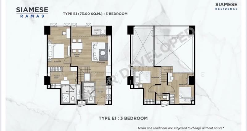 Siamese Rama 9, Bangkok, Rama 9 Road, Huai Khwang, Bangkok, 3 Bedrooms, 99 sqm, Condo For Sale, by HOME Real Estate Service, 500444647 - DDproperty.com