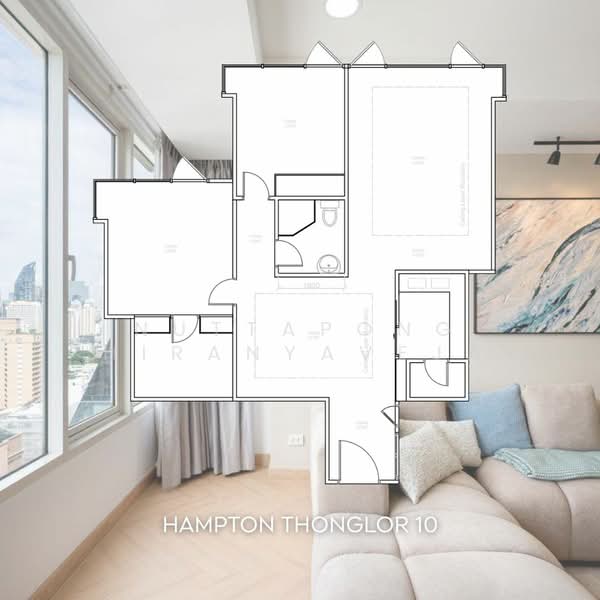 Hampton Thonglor 10, Bangkok, 324 Soi Thonglor 10, Sukhumvit Road, Khlong Tan Nua, Watthana, Bangkok, 2 Bedrooms, 90 sqm, Condo For Sale, by Nuttapong Hiranyaveja, 500445076 - DDproperty.com
