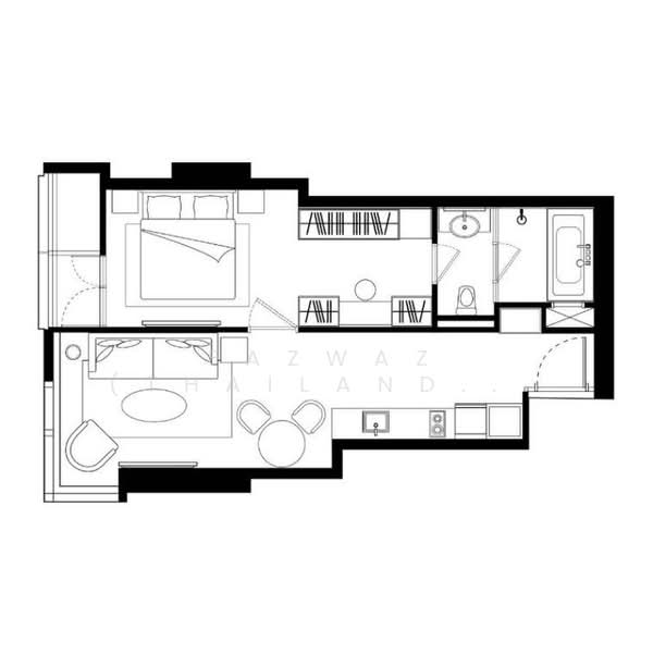 La Clef Bangkok by The Crest Collection, Bangkok, Phra Kanong, Khlong Toei, Bangkok, 1 Bedroom, 52 sqm, Apartment For Rent, by Fazwaz (Thailand) Co., Ltd., 500445218 - DDproperty.com