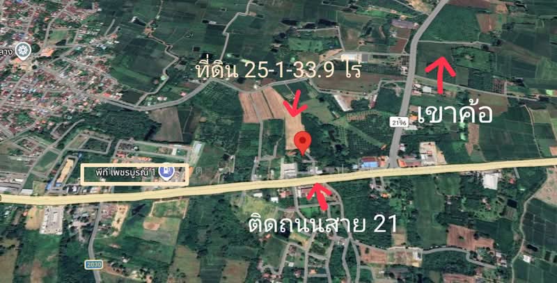 ขายที่ดินเพชรบูรณ์ แปลงใหญ่ 25-1-33.9 ไร่ อำเภอเมือง ตำบลนางั่ว ติดถนนสาย 21 ใกล้ทางขึ้นเขาค้อ, เพชรบูรณ์, นางั่ว, เมืองเพชรบูรณ์, เพชรบูรณ์, 40,536 ตร.ม., ที่ดิน ขาย, โดย ฟารีดา ไทปทาน, 500446058 - DDproperty.com
