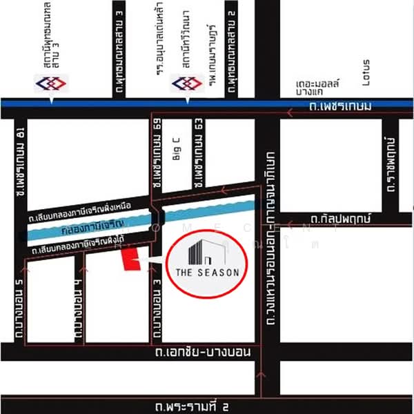 The Season Phetkasem 69, Bangkok, 79 Road along Khlong Phasi Charoen, southern side, Nong Kham, Nong Khaem, Bangkok, 3 Bedrooms, 180 sqm, Semi-Detached House (Twin House) For Sale, by AJHOMECENTER - คุณโต, 500447283 - DDproperty.com