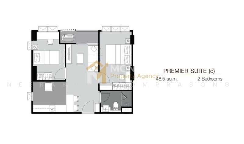 Supalai Prime Rama 9, Bangkok, Rama 9 Road, Bang Kapi, Huai Khwang, Bangkok, 2 Bedrooms, 48 sqm, Condo For Sale, by Neeranuch Somprasong, 500450167 - DDproperty.com
