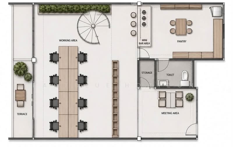 Home Office Area Ari, กรุงเทพ, สามเสนใน, พญาไท, กรุงเทพ, 150 ตร.ม., ทาวน์เฮ้าส์ ให้เช่า, โดย Eastblue Horizon, 500450646 - DDproperty.com