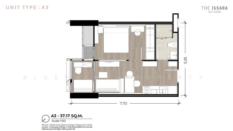 The Issara Sathorn, Bangkok, ถนนจันทน์, Thung Maha Mek, Sathon, Bangkok, 1 Bedroom, 37 sqm, Condo For Rent, by Blueprint.Property, 500450974 - DDproperty.com