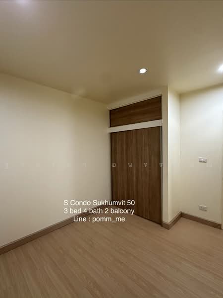 S Condo Sukhumvit 50, Bangkok, 1332 Sukhumvit 50 Aly, Phra Kanong, Khlong Toei, Bangkok, 3 Bedrooms, 118 sqm, Condo For Rent, by ฐานรดา อนรรฆมณี, 500451826 - DDproperty.com