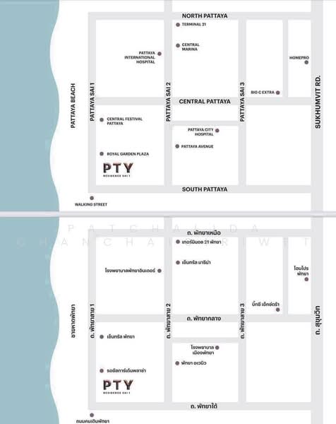 PTY Residence Sai 1, Chon Buri (Pattaya), Nong Pru, Bang Lamung (Pattaya), Chon Buri (Pattaya), 2 Bedrooms, 52 sqm, Condo For Sale, by ADDRESS BANGKOK, 500452847 - DDproperty.com