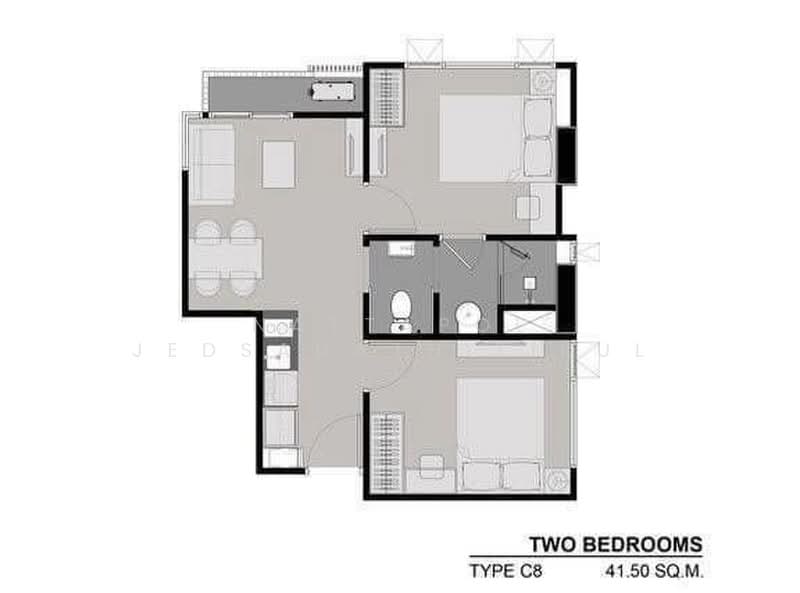 Rhythm Asoke, Bangkok, 299 Asoke - Dindaeng Road, Makkasan, Ratchathewi, Bangkok, 2 Bedrooms, 42 sqm, Condo For Sale, by Nattapol Jedsadathitikul, 500452947 - DDproperty.com