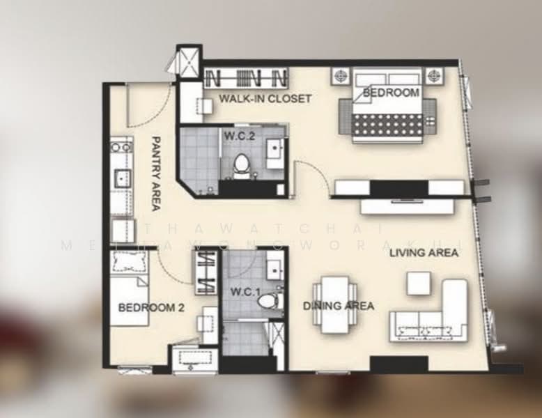 UP Ekamai, Bangkok, Soi Sukhumvit 63, Khlong Tan Nua, Watthana, Bangkok, 2 Bedrooms, 89 sqm, Condo For Sale, by Thawatchai Methawongworakul, 500455149 - DDproperty.com