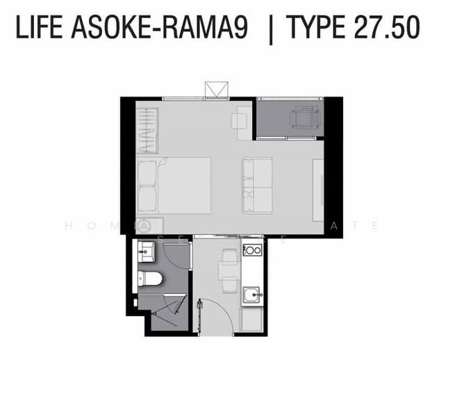 Life Asoke-Rama 9 : ไลฟ์ อโศก พระราม 9, กรุงเทพ, 626 ถนนอโศก-ดินแดง แขวงมักกะสัน เขตราชเทวี กรุงเทพมหานคร, มักกะสัน, ราชเทวี, กรุงเทพ, 28 ตร.ม., คอนโด ขาย, โดย HOME Real Estate Service, 500457249 - DDproperty.com