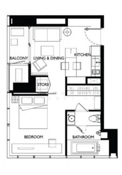 M Silom, Bangkok, 26 Narathiwas Ratchanakarin Road, Suriyawong, Bang Rak, Bangkok, 1 Bedroom, 53 sqm, Condo For Rent, by Fazwaz (Thailand) Co., Ltd., 500457295 - DDproperty.com