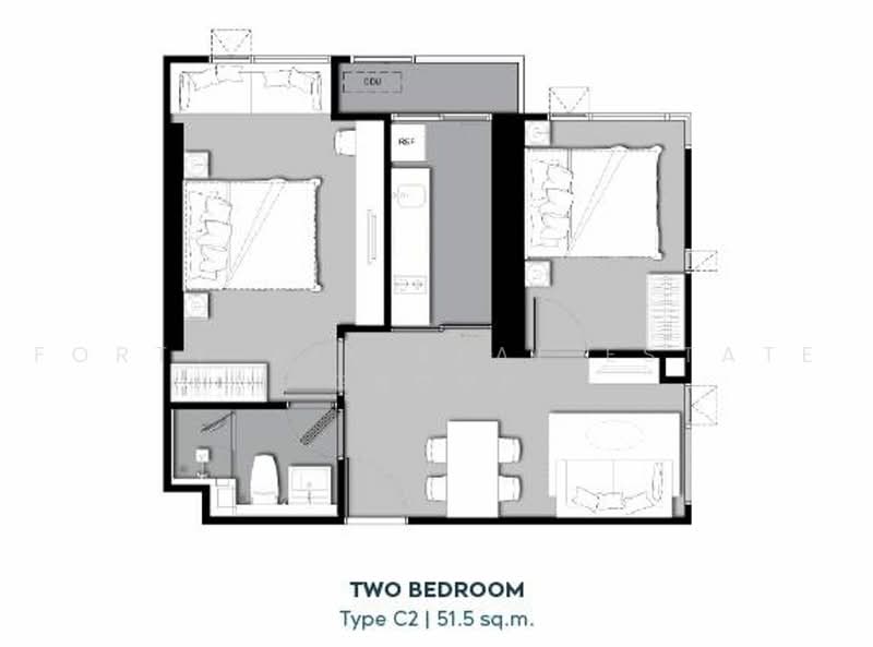 Life Ladprao, Bangkok, 992 Ladprao Road, Jom Phon, Chatuchak, Bangkok, 2 Bedrooms, 51 sqm, Condo For Rent, by Forty-Six Real Estate Group, 500458939 - DDproperty.com