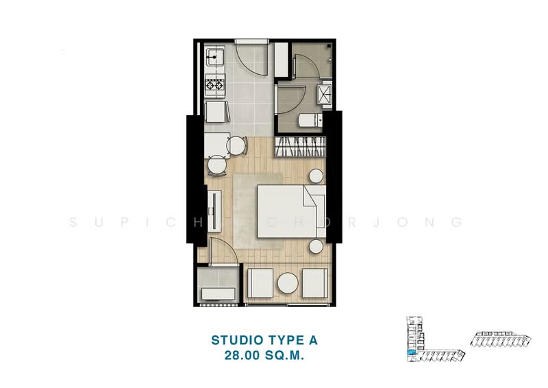 SKYPARK Lucean Jomtien Pattaya, Chon Buri (Pattaya), 66 Moo 12, Nong Pru, Bang Lamung (Pattaya), Chon Buri (Pattaya), 1 Bedroom, 30 sqm, Condo For Sale, by Supicha Chorjong, 500459100 - DDproperty.com