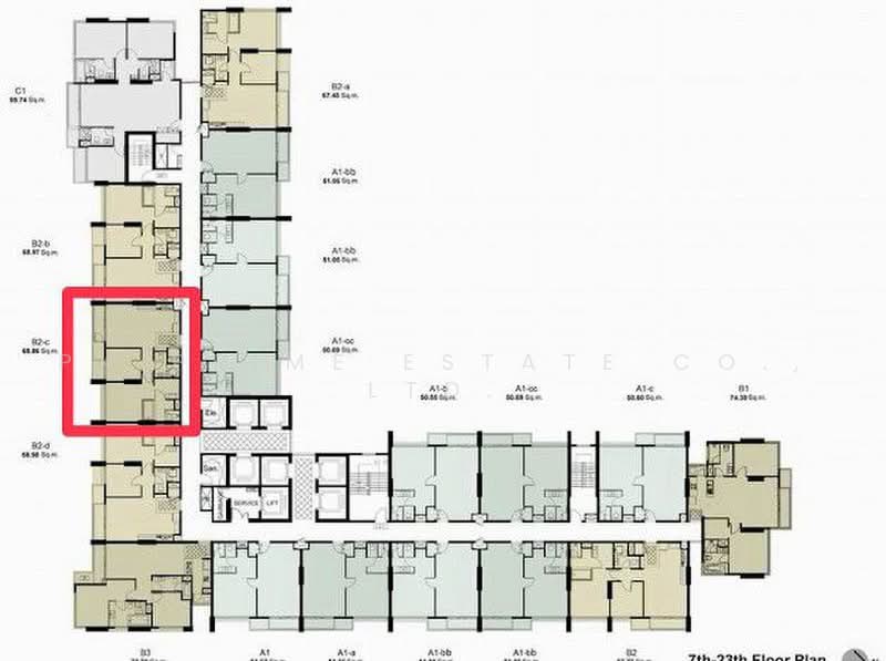 Siri At Sukhumvit, Bangkok, 902 Sukhumvit Road, Phra Kanong, Khlong Toei, Bangkok, 2 Bedrooms, 70 sqm, Condo For Sale, by PK PRIME ESTATE Co., Ltd., 500460033 - DDproperty.com