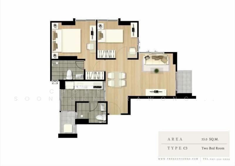 The Nest Sukhumvit 22, Bangkok, 22 Soi Setthi Thawi Sap, Sukhumvit 22, Khlong Toei, Bangkok, 2 Bedrooms, 53 sqm, Condo For Sale, by Chomratkamol Soontorntarawong (Gor), 500460687 - DDproperty.com