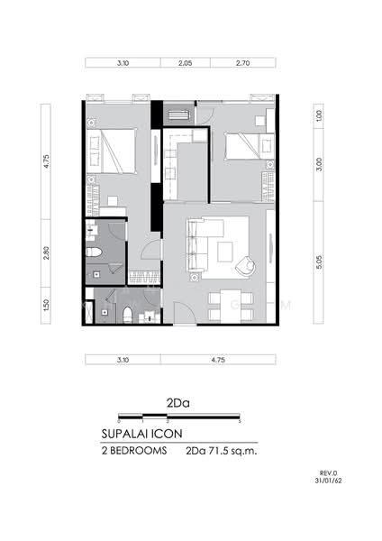 Supalai Icon Sathorn, Bangkok, Sathorn Tai Road, Thung Maha Mek, Sathon, Bangkok, 2 Bedrooms, 72 sqm, Condo For Sale, by Anthea Khwanngam, 500461159 - DDproperty.com