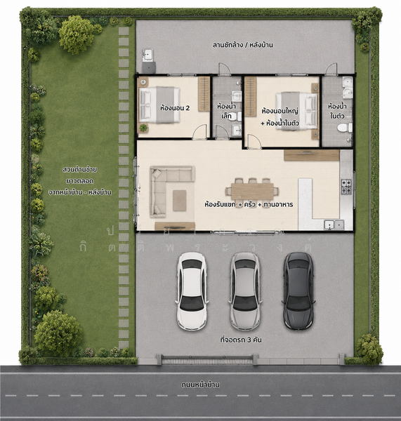Garden house, ชลบุรี, Soi Na Chom Thain 38 Alley, นาจอมเทียน, สัตหีบ, ชลบุรี, 100 ตร.ม., บ้านเดี่ยว ให้เช่า, โดย ปรียาภรณ์ กิตติพระวงค์, 500461233 - DDproperty.com