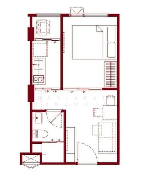 Maroon Ratchada 32, Bangkok, Chan Kasem, Chatuchak, Bangkok, 1 Bedroom, 29 sqm, Condo For Sale, by Banjarat Thanomchat, 500461279 - DDproperty.com