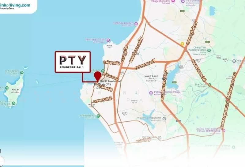 Copacabana Beach Jomtien, Chon Buri (Pattaya), Jomtien Sai Song Rd, Nong Pru, Bang Lamung (Pattaya), Chon Buri (Pattaya), 1 Bedroom, 47 sqm, Condo For Sale, by ขายคอนโดโคปาคาบาน่า บีชฟร้อนท์ Copacabana beach ตำบลหนองปรือ ชลบุรี, 500461896 - DDproperty.com