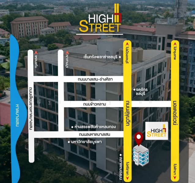 High Street @Sukhumvit, Chon Buri (Pattaya), Sukhumvit Road, Saen Suk Subdistrict, Mueang Chonburi District, Chonburi Province, Thailand, Saen Suk, Muang Chon Buri, Chon Buri (Pattaya), 1 Bedroom, 33 sqm, Condo For Sale, by ณัฐยา ศิริฐานนท์, 500463555 - DDproperty.com