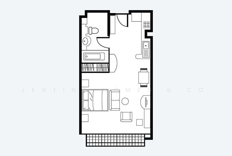 Shama Lakeview Asoke, Bangkok, 172-4 Ratchadaphisek Road, Khlongtoei Nua, Watthana, Bangkok, Studio, 43 sqm, Condo For Rent, by Jentina Homes & Co, 500463909 - DDproperty.com