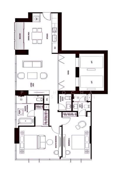 The Monument Thonglor, Bangkok, 998 Thonglor Road, Khlong Tan Nua, Watthana, Bangkok, 2 Bedrooms, 125 sqm, Condo For Rent, by Pitchocha Kiatsinpon, 500465090 - DDproperty.com